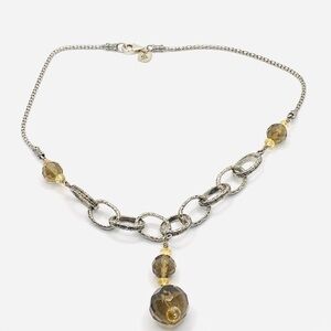 Silpada 925 Sterling Smoky Quartz Citrine